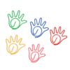 100Pcs Cute Paper Clips Hand Shaped Style Assorted Colors Electroplated Fancy Paperclips for Family