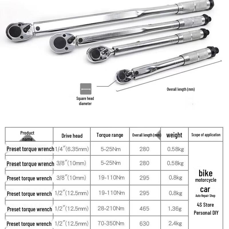 Preset Torque Wrench for Auto & Tire Repair