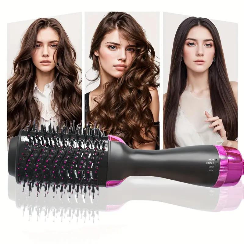 3 In 1 One Step Hair Dryer Hot Air Brush Hair Straightener Comb Curling Rotating Rollers Brush Hair Styling Tools