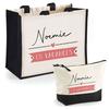 Beach Bag - PLANETEE - Noémie On Holiday - Jute Tote Bag Duo & Cotton Pouch - Printed In France - Large Capacity
