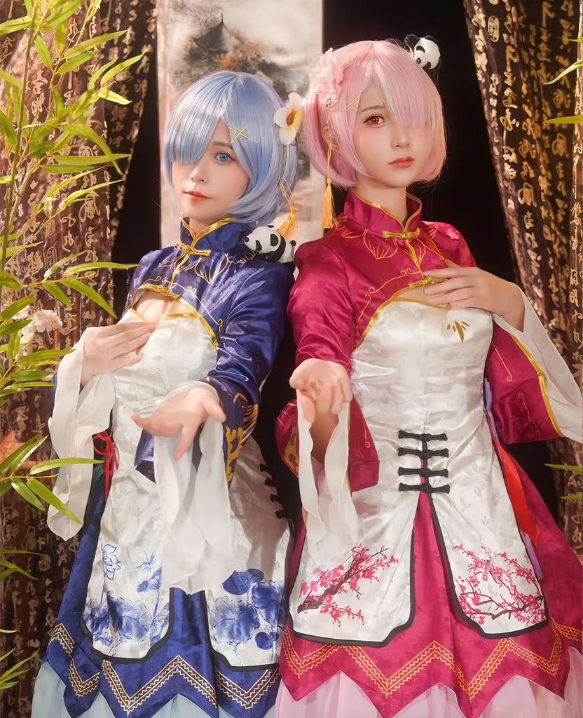 Cosplay Ram Cosplay Chinese Stage School Party Chinese Size [Nou-satsu] ReZero Costume, Dress, Anime, Halloween, Outfit, Festival, (Ram, Dress, M)