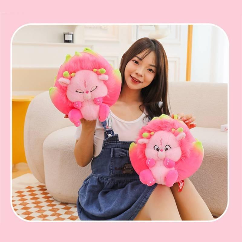 Entzückendes Drachenfrucht-Plüschtier für Kinder Weiches, beruhigendes Schlafkissen Geschenk