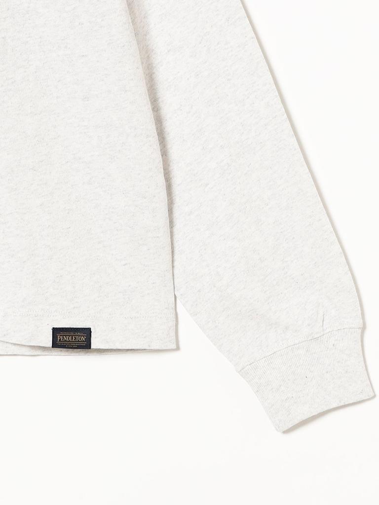 B.:MING LIFE STORE by BEAMS L/S TEE PENDLETON Back Print LS Tee 5475-1116 Damen SCHIEFERGRAU_LOS_OJOS S