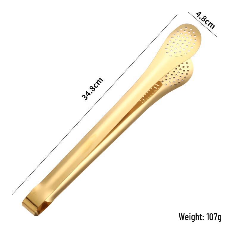 

ZISIZ Gold Large Stainless Steel Bread Tongs