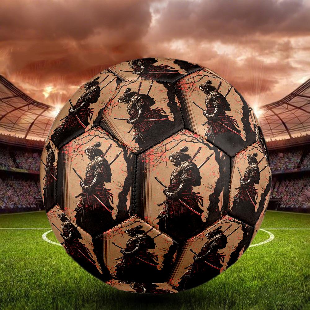Japanese Samurai Indoor Soccer Ball Size 5 Colorful All Ages Machine Stitched PVC Competition Ready Durable High-Bounce