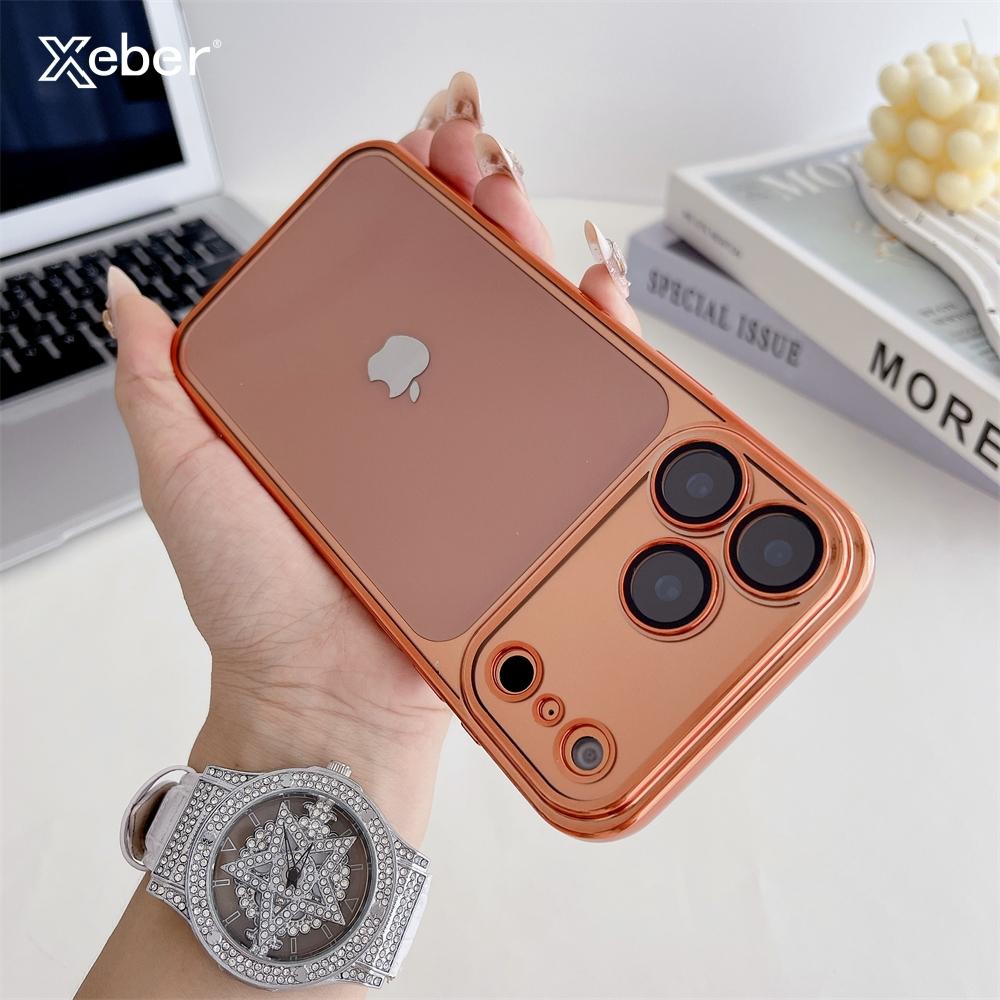 Coque souple translucide plaquée TPU pour iPhone 17 16 15 14 13 12 11 Pro Max Plus Film de protection d'objectif d'air Housse antichoc protectrice