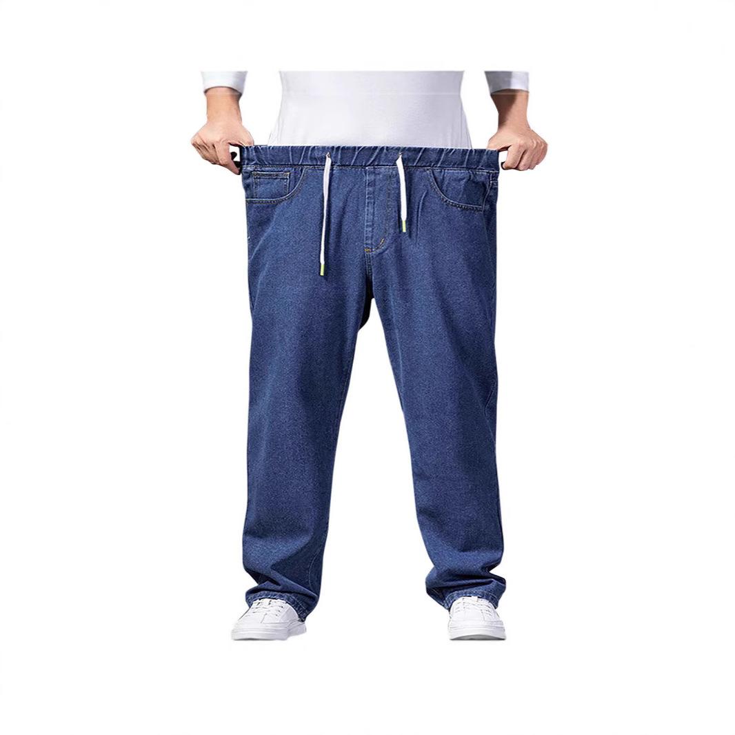 

Новые джинсы с широкими штанинами для мужчин, прямые, свободные, с широкими штанинами 6XL темно-синий