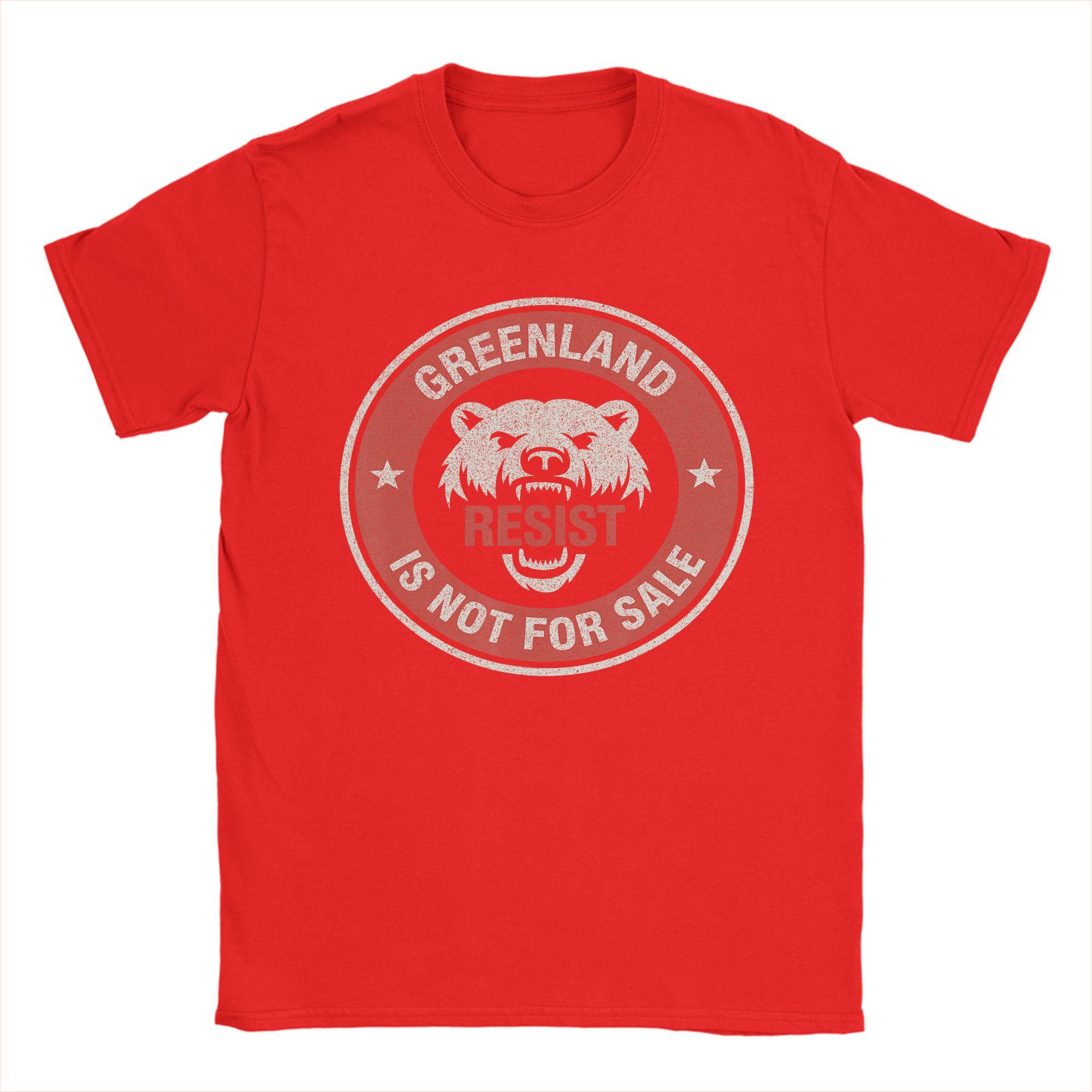 Greenland is Not for Sale Polar Bear TShirt Summer Cotton T Shirts For Men Fashion Casual Tee Shirt ShortSleeve Vintage Tops S