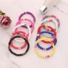 Color Soft Pottery 6mm Beach Bracelet Women's, Bohemian Elastic Rope Bracelet Jewelry