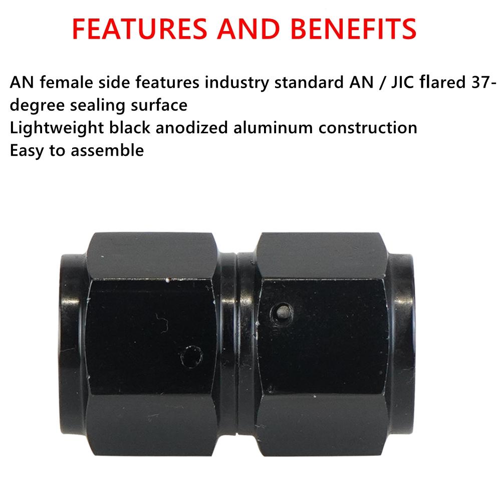 4AN 6AN 8AN 10AN Buchse auf 4AN/6AN/8AN/10AN Buchse Union Gerade 0°/45°/90° Grad Schwenkbare Schlauchendverschraubung Adapter Anschlüsse