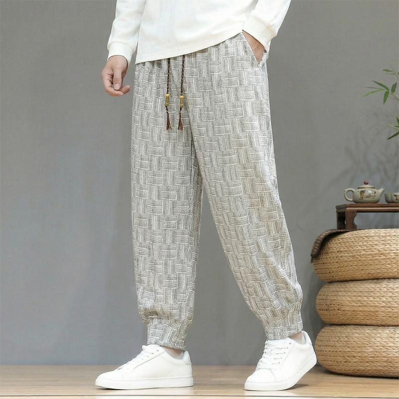 Nadměrná velikost 4XL-10XL Módní Oversize Kalhoty pro Muže Oblečení Ležérní Pružný Pas Dlouhé Kalhoty