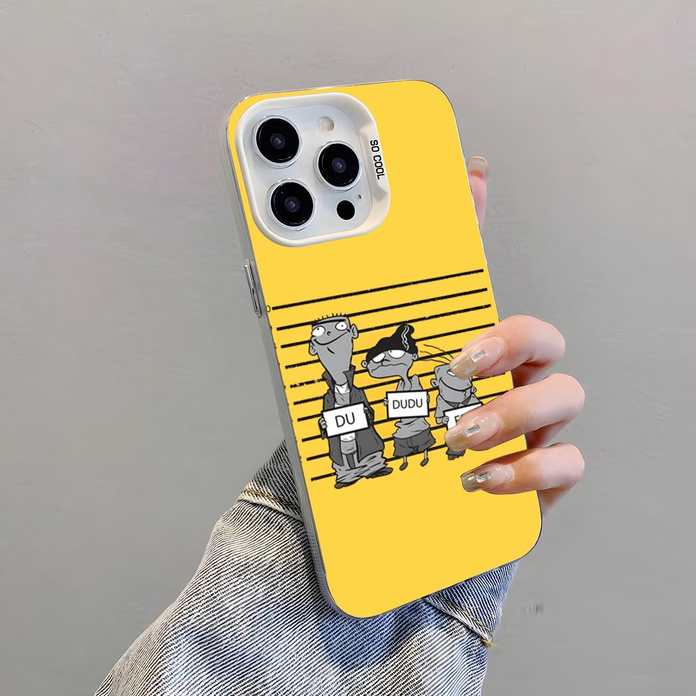 Cute Ed Edd N Eddy Phone Case For IPhone 17 Pro Max 15 Pro 16 14 Plus 12 13 Mini 11 Pro Shockproof Colorful Cover
