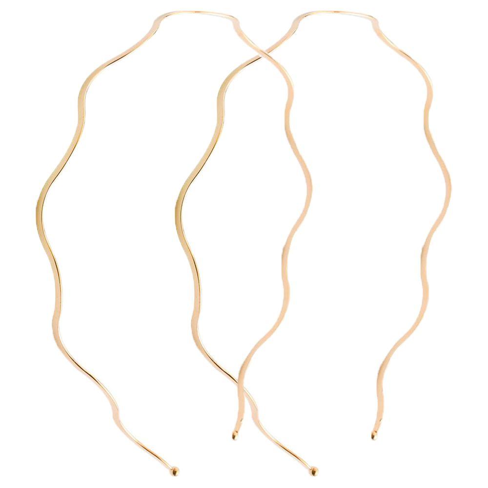 

Party Accessories Bridal Headwear Elegant Metal Headdress Thin Headbands Wave Bending Hair Hoop