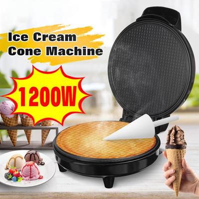 1200W Nepřilnavý výrobník vaječných rolí Elektrický výrobník zmrzlinových kornoutů Mini stroj na vaječné vaflové kornouty 20cm * 27.5cm