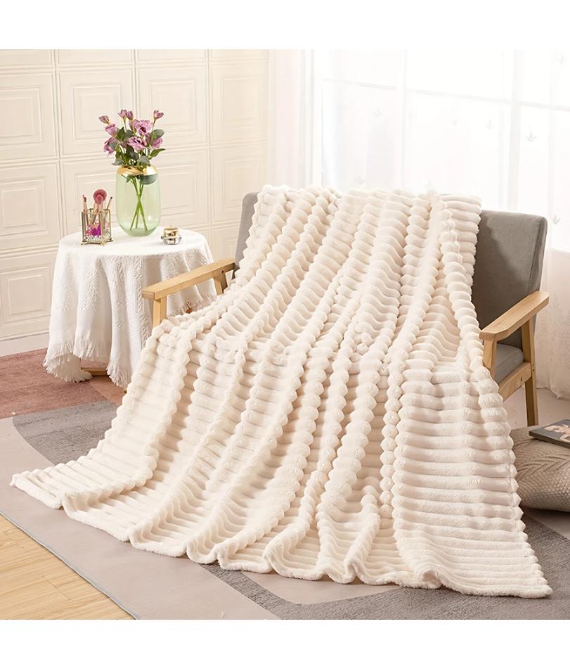 1pc Solid Color Flannel Blanket Soft Warm Throw Blankets for Couch Sofa Office Bed Camping Travel Multi-purpose Gift Blanket