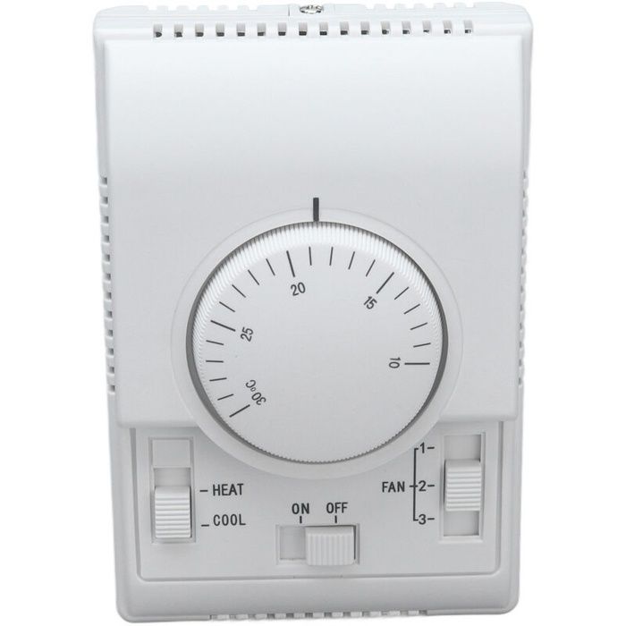 Thermostat mécanique 2 voies pour climatisation centrale 110–220V – interrupteur de commande (gris)