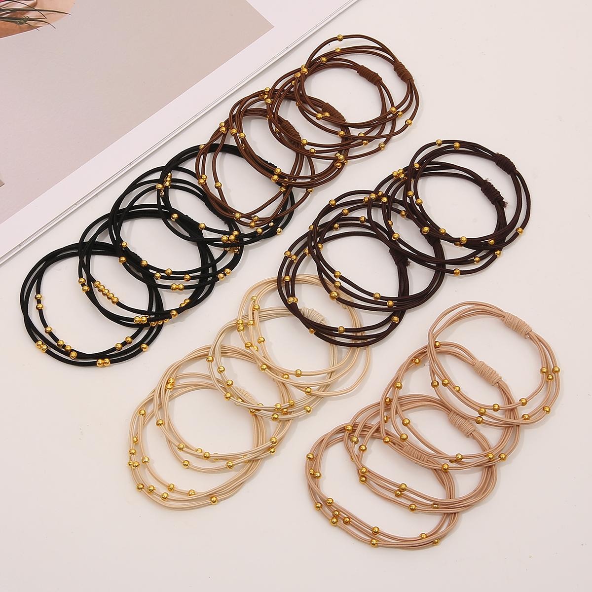 

Прочные бусины повязка на голову кольцо для волос головной убор модный головной убор для девочки милая резинка аксессуары для волос 10pcs разноцветный