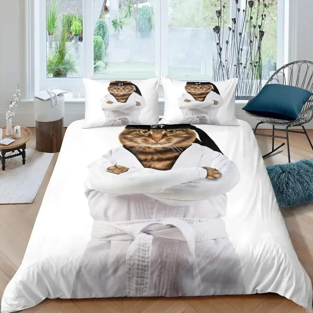 Soldier Japanese-Style Warrior Comfortable Duvet Quilt Cover Pillowcase Bedding Set Children Bedroom Decoration Home Textile