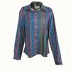 Women's Fashion V-neck Long Sleeve Printed Shirt Casual Elegant Blouse Top