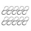 10PCS Stainless Steel Climbing Hook One Mini Keychain Carabiner Outdoor Dual Buckle Key Chain 8