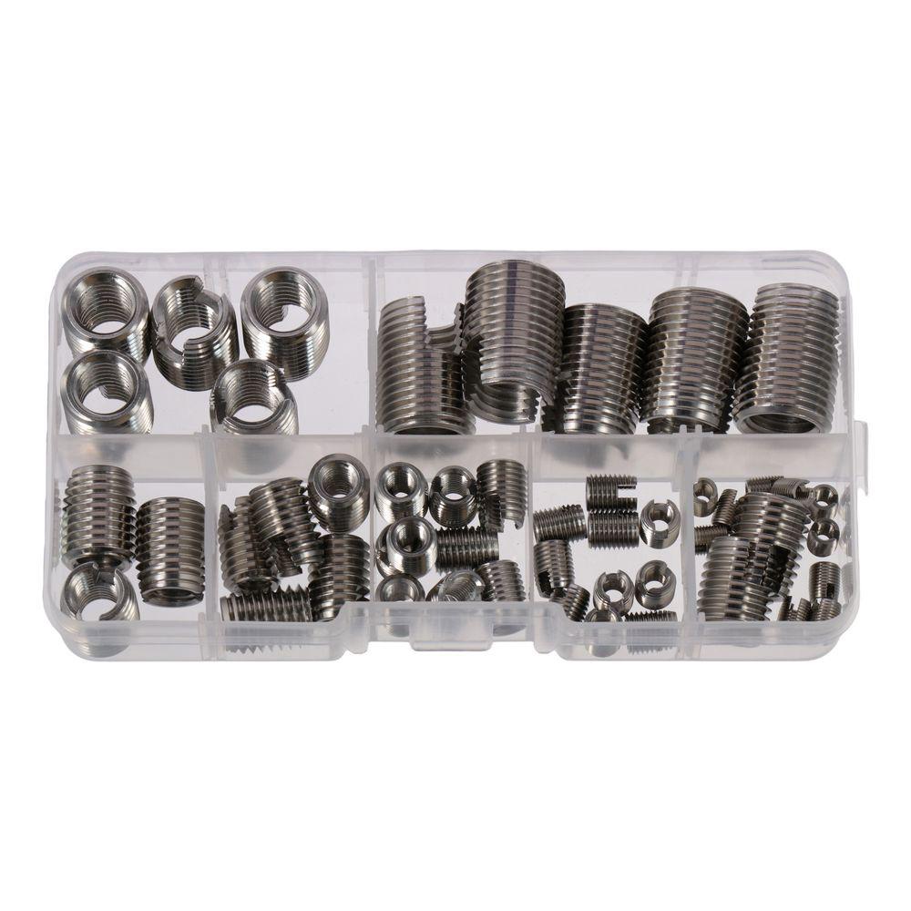 

50 шт. серебряные саморезные вставки для резьбы, набор инструментов для укрепления резьбы