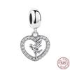 925 Sterling Sølv Hjerte & Mamma Dangle Dream Catcher Charm Fit OriginalNew Armbånd DIY Smykker For Dame Armbånd DiyBeads