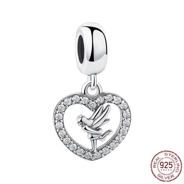925 Sterling Sølv Hjerte & Mamma Dangle Dream Catcher Charm Fit OriginalNew Armbånd DIY Smykker For Dame Armbånd DiyBeads