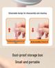 Portable Baby Bottle & Nipple Brush Set with Storage Box and Draining Rack for Travel