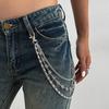 Punk Style Hollowed Out Pentagram Chain Jeans Chain, Hip Hop Star And Moon Pendant Waist Chain Hanging Chain