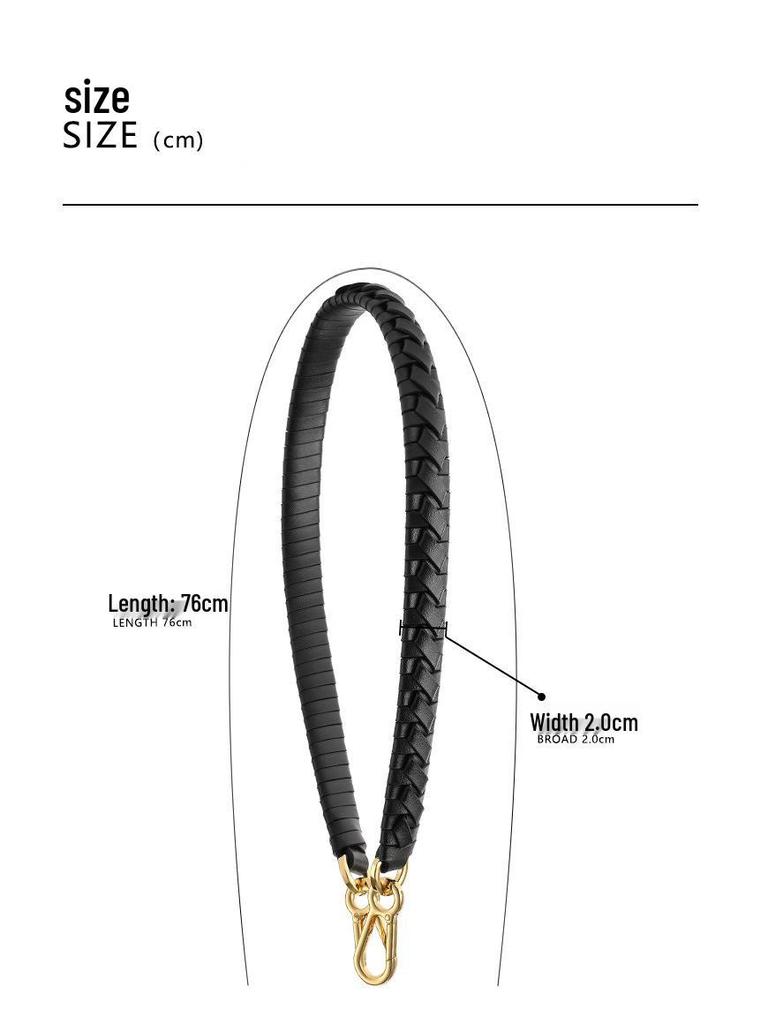 Ma Huang Shi E-40 Cowhide Bucket Bag with Adjustable Woven Shoulder Strap