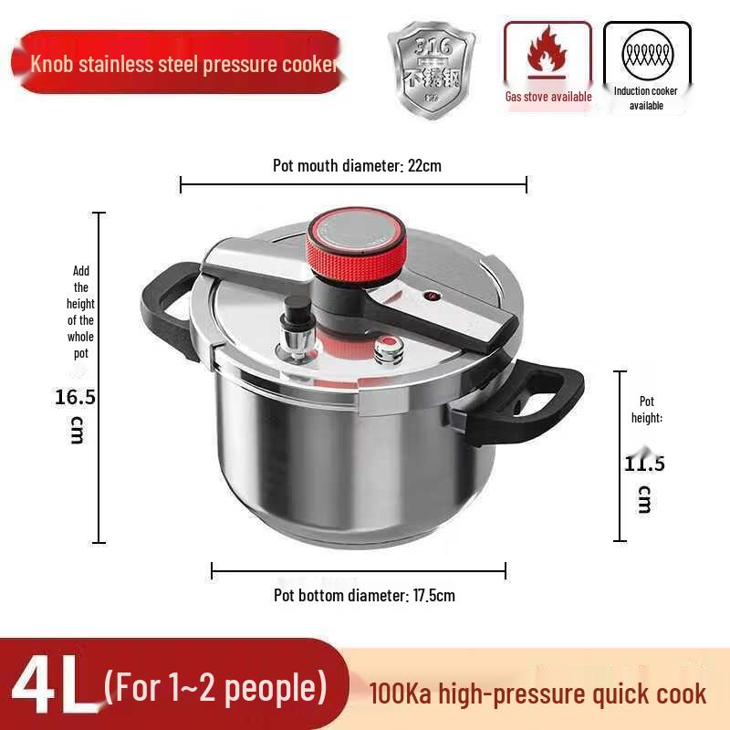 

Xiaocaiya 304 Stainless Steel Pressure Cooker