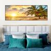 Lazy Beach Sunset Landschaft Leinwand Kunst Malerei Poster Palme Wand Kunst Poster Nordic Stil Kunst Dekor Wohnzimmer Büro Dekor