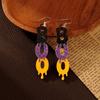 Sød Halloween Gave til Hende 1 Par Glitrende BOO Øreringe, Skinnende Akryl Sort Lilla Orange Sjove Festlige Festtilbehør Boo Dangle Drop Øreringe