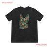Frenchie Flowers  Tri Blend T Shirt Vintage Washed Unisex Casual Soft Streetwear Stylish Homme Comfortable Versatile Fashion