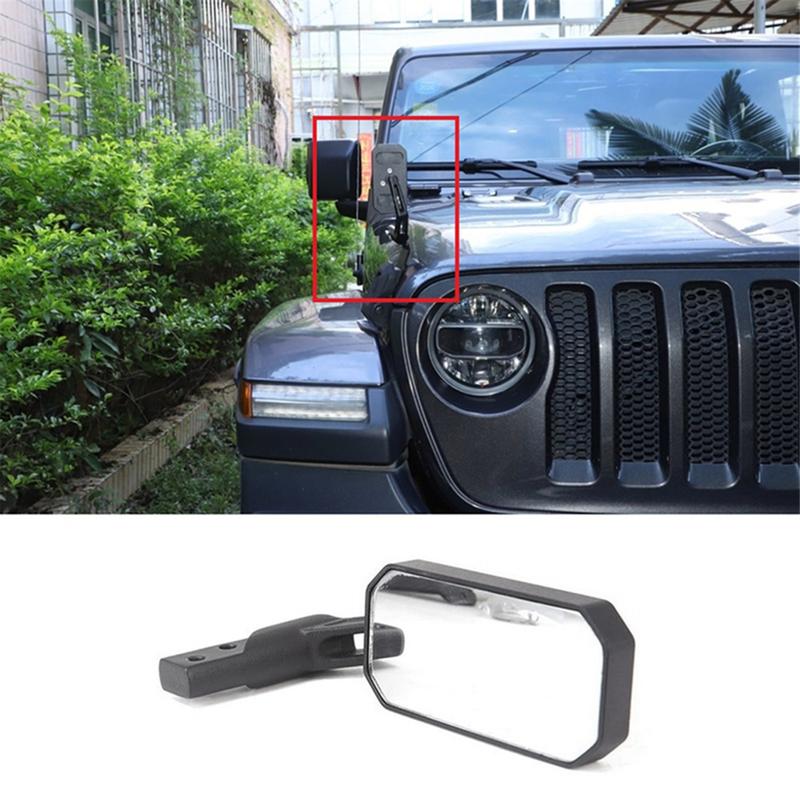 Hood Blind Spot Mirror Reversing Mirror for Jeep Wrangler JK 2007-2017 JL Gladiator JT 2018-2020 Accessories Right Side