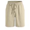 Men's Casual Shorts Cotton Elastic Waist Shorts Drawstring Summer Lightweight Shorts for Men Linen Casual Beach Vacation Yoga Golf Shorts with Pockets