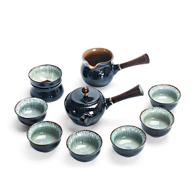 Tianmu Glaze Ceramic Teaware Set