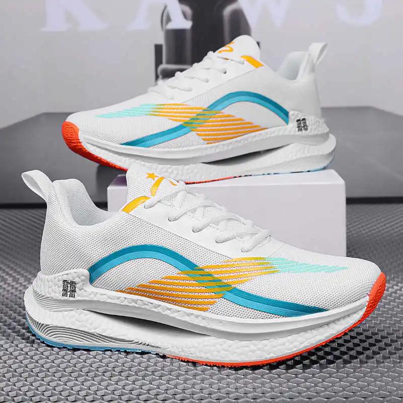 Fashion Thick Sole Synthetic Leather Designer Woven Sneakers Man Size 46 Orange Sport Shoes Beskets Due To Particular Designers