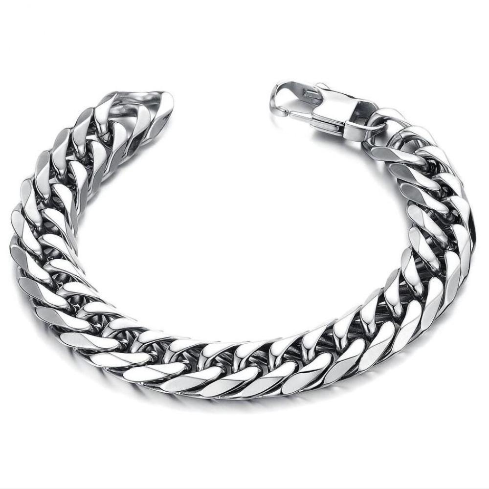 Korean Style Personalized Titanium Stainless Steel Men's Muscle Chain Bracelet