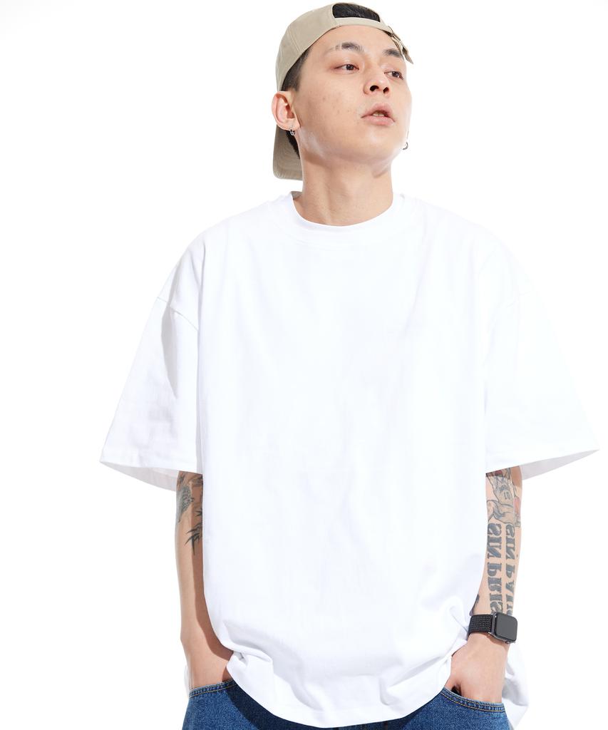 STUFF Solid Loose Fit Heavy Short Sleeve Tee White
