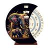 Wooden Material Perpetual Calendar Manual Rotating Manual Rotating Calendar  Home Decoration