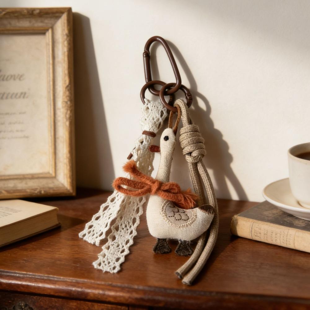 Cartoon Cartoon Doll Charm Braided Lanyard Forest- Vintage Bag Handmade Soft Texture Lanyard Charm Bag Decoration Bag Charm