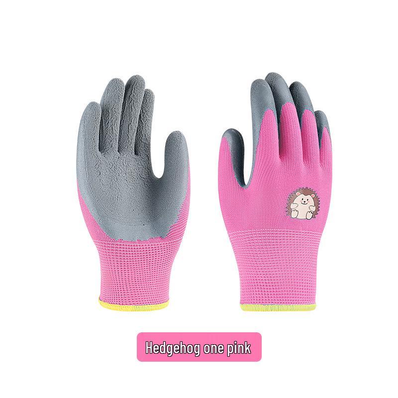 Children's Durable Nitrile Gardening Gloves for Safety and Non-Slip Grip