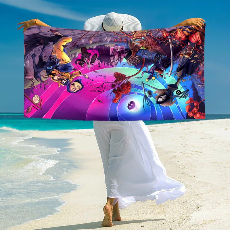 Coraline beach towel Outdoor camping Beach towel for vacation swim Outdoor pool Absorbent bath towel