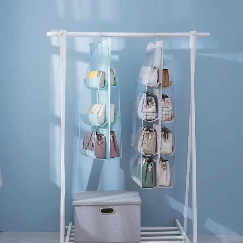 Multi-layer Bag Storage Bag Waterproof Bag Wardrobe Hanging Leather Bag Finishing Bag Female Bag Storage Bag Wardrobe Handbag Purse Hanging Bag