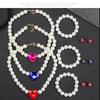 Minimalist Heart-Shaped Jewelry Set: Earrings, Bracelet, Necklace for Weddings