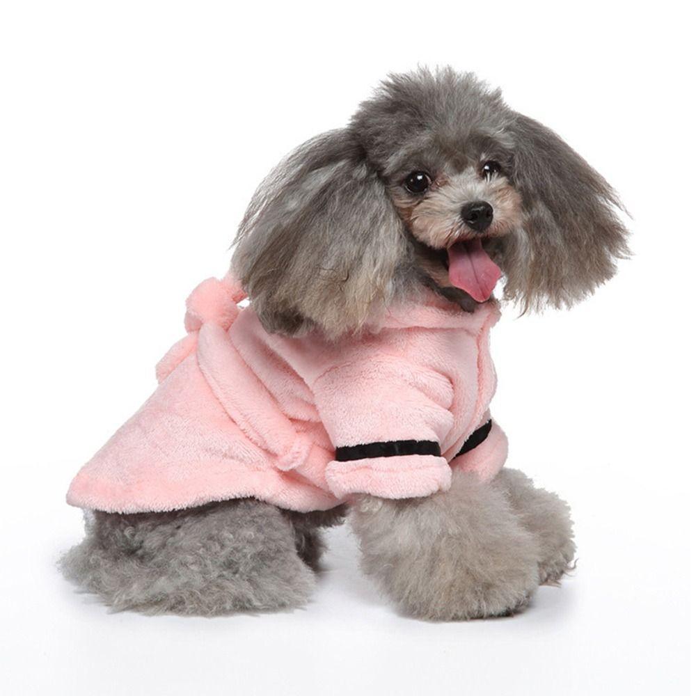 Quick-drying Dog Bathrobe Soft Puppy Robe Cute Pet Pajamas  for Small Large Dog