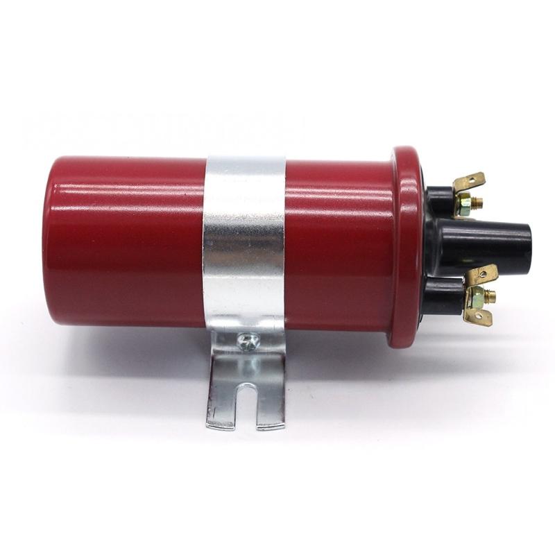 1Pcs Dlb105 Universal Standard Points Distributor Upgrade Non-Ballast Ignition Coil 12V High Performance Sports Ignition Coil