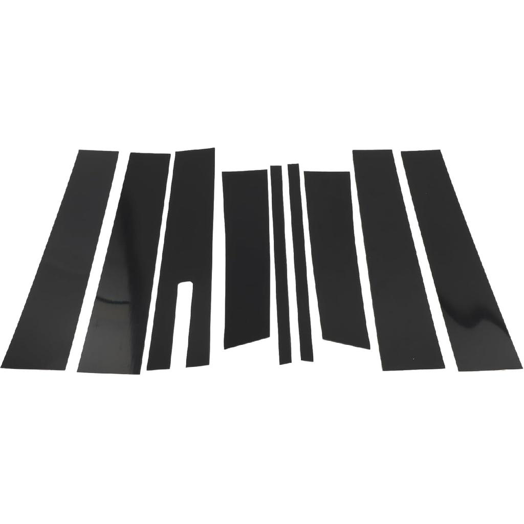 9 Pcs Door Pillar Window Trim for Lincoln MKT 2010-2015 Front Rear Left Right Anti Scratch Sticker Pillar Posts Door Outer Exterior Cover Black