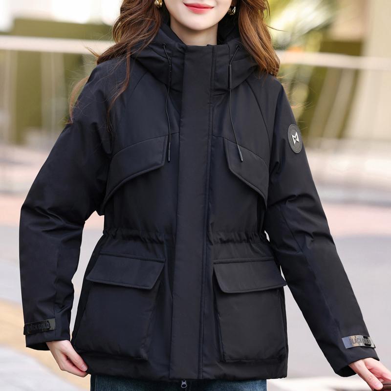 

Модное зимнее пальто женское парки с капюшоном повседневное толстое теплое женские куртки S